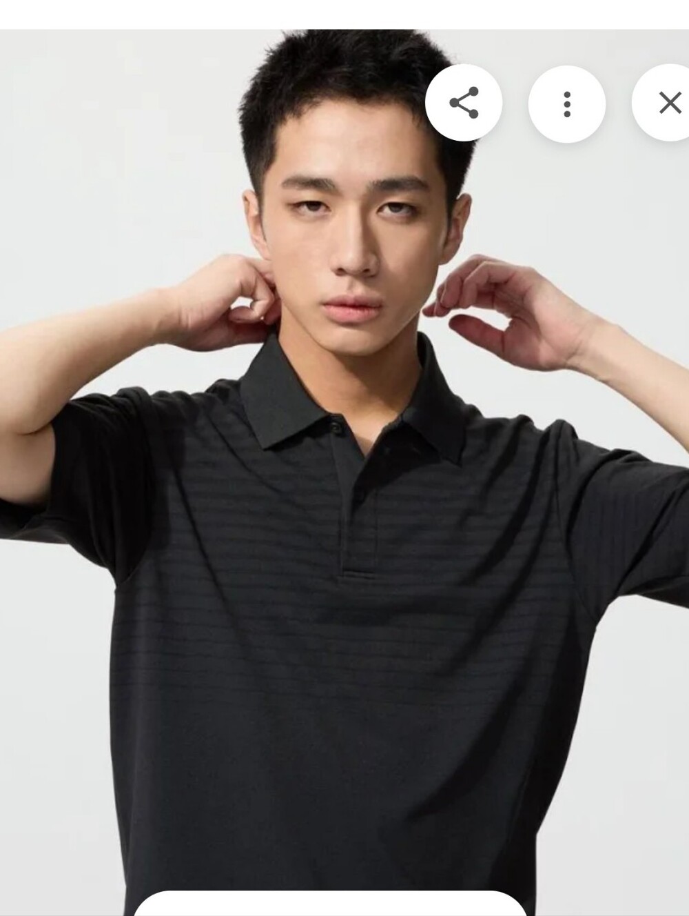 Uniqlo DRY-EX Polo Shirt Black Size M